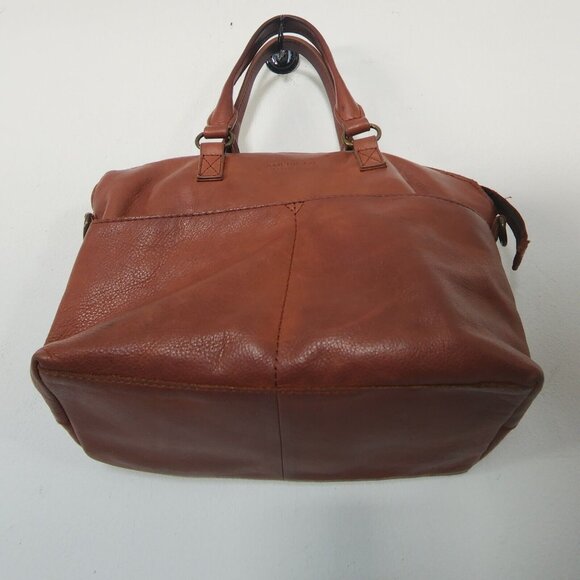 American Leather Co Brown Leather Handbag Purse 14" x 10" - Picture 7 of 9